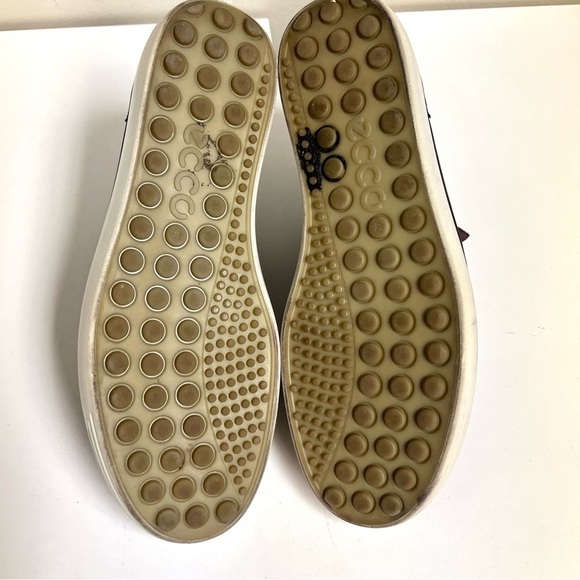 ECCO Soft 7 Low Bootie Women 9 Purple brown Leather Zip Sneaker Comfort Shoe - Picture 9 of 10